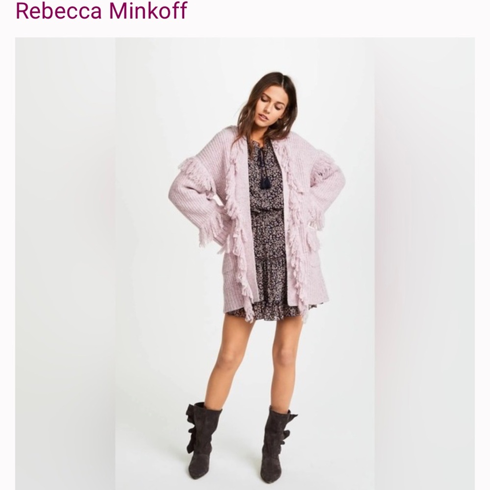 Rebecca Minkoff fringe cardigan sweater